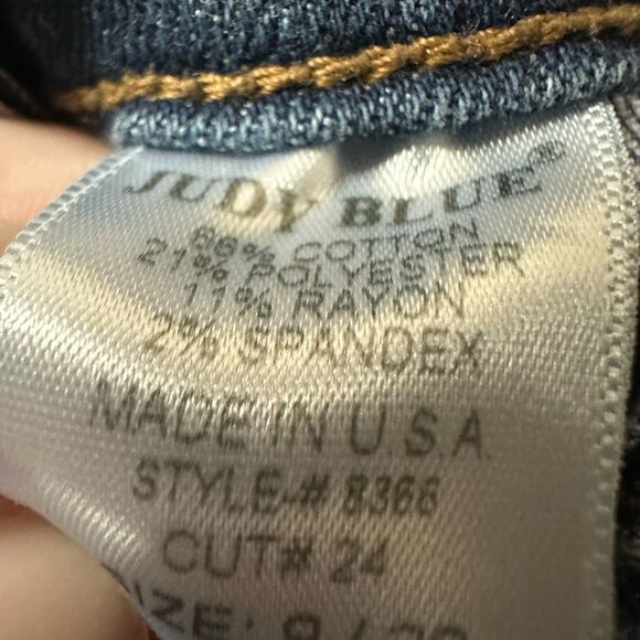 Judy Blue Womens 9/29 Skinny Jeans Medium Wash Mid Rise Distressed - Picture 3 of 5